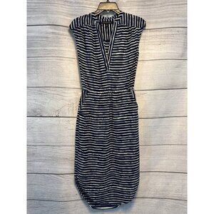 Banana Republic V Neck Striped Pocket Dress